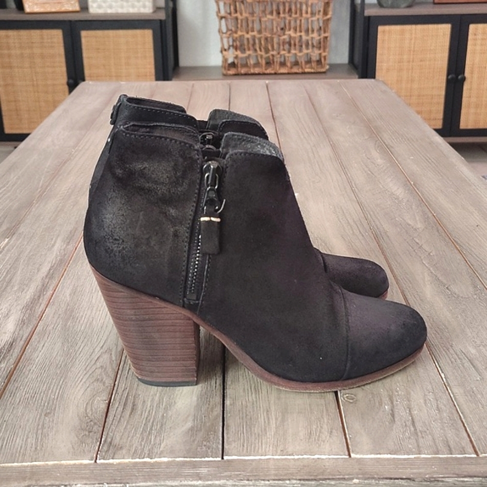 Rag & Bone Margot Black Leather Ankle Boots Size EU 36½